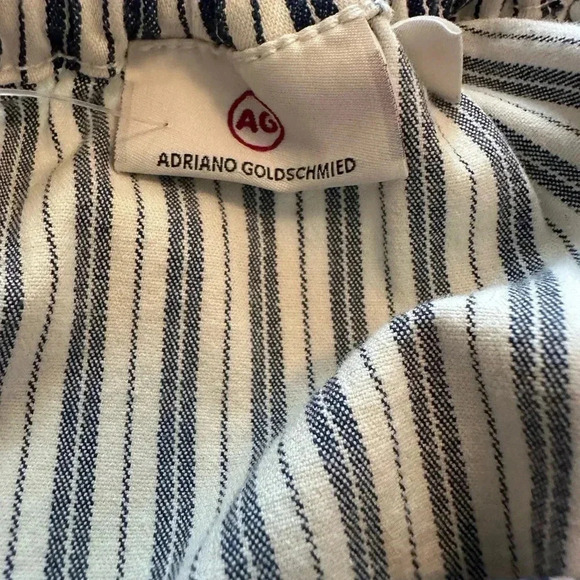 AG Denim Navy & Cream Off-the-Shoulder Mini Dress, Size XS - Picture 6 of 8